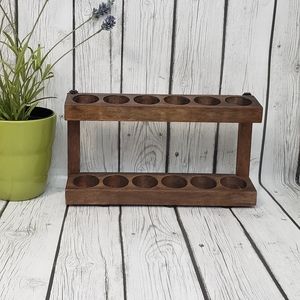 Vtg. Goodwood Tropical Walnut Bottle Holder